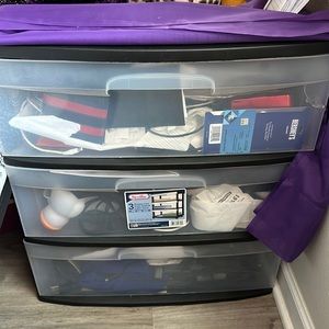 Bed side table organizer